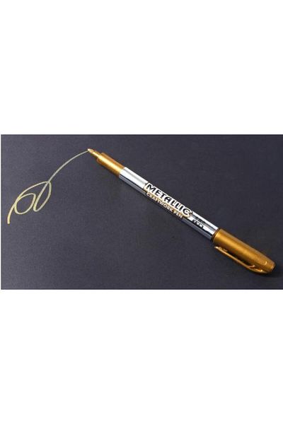 Hd Marketim Pen Writing Signature Drawing Craft Metallic Gold Color Wedding Card Signature Pen Water-Based Paint Pen