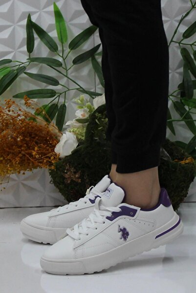 U.S. Polo Assn. Us Polo Assn. Mango Wmn - Off-White Purple Sneaker Shoes
