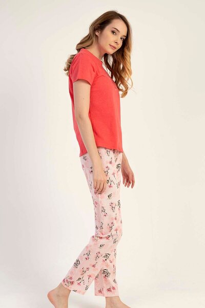 C&City Short Sleeve Pajama Set Red-441025