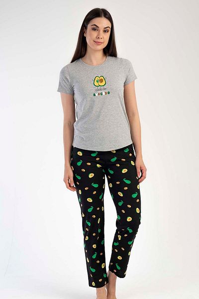 C&City Short Sleeve Pajama Set Gray-441009
