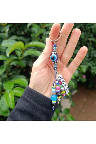 Hd Marketim Keychain Evil Eye Evil Eye Repellent Ring Evil Eye Beaded Car Bag Wallet Ornament