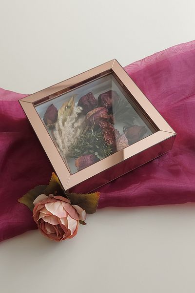 Verda Çerçeve 20x20x5 cm New Fashion Flower Pattern Memory Frame