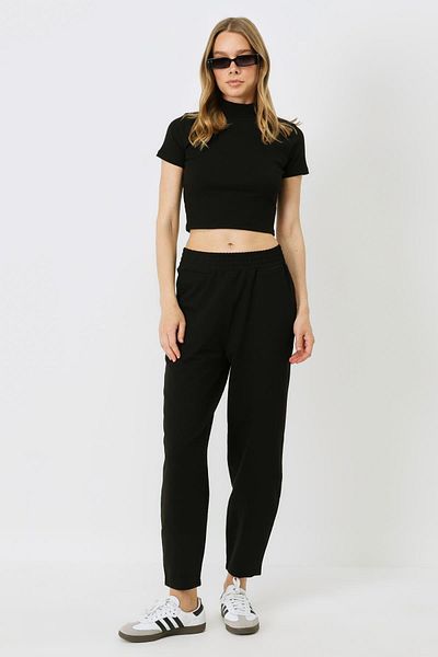 C&City Schwarze Damen-Jogginghose - Detaillierte Nähte 745