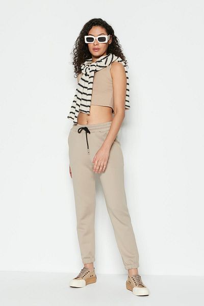 C&City Basic Jogger Sweatpants 802 Stone
