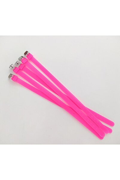 Hd Marketim Bileklik 5 Li Silikon Pembe 08 Mm Ayarlanabilir Charm Takılabilen...
