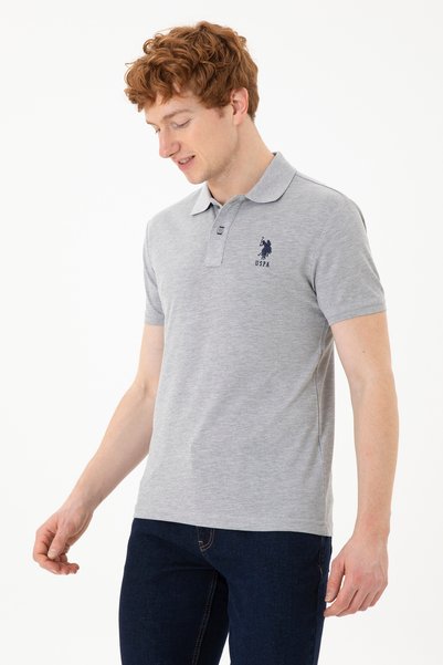 U.S. Polo Assn. Men's Gray Melange Basic T-Shirt 50284633-Vr086