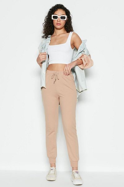 C&City Pantaloni de sport Jogger Cuff 735 Milk Coffee