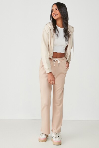 C&City φαρδύ μπατζάκι καμπάνα Φούτερ 736 Γαλακτοκαφέ