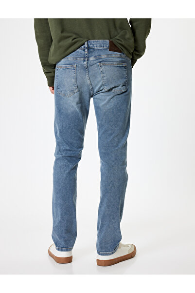 Koton Вузькі джинсові штани на ґудзиках зі стандартною талією Бред Джин