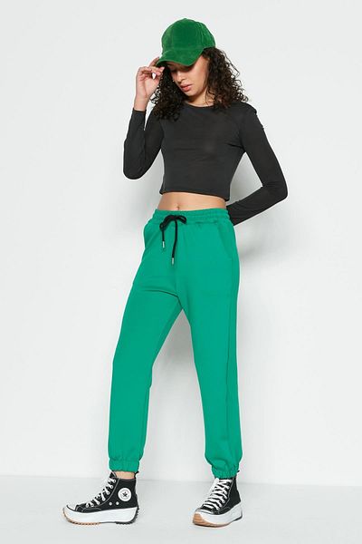 C&City Jogger elastische Sport-Jogginghose 806 Grün