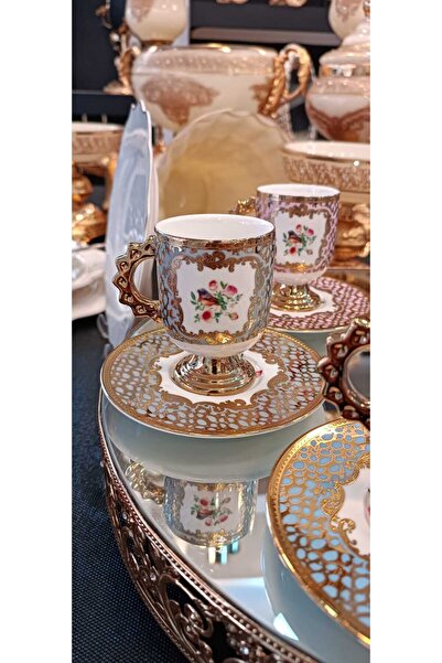 LOKMAN ZÜCCACİYE ACAR ASTOEİA PORSELEN 6 KİŞİLİK KAHVE FİNCAN TAKIMI