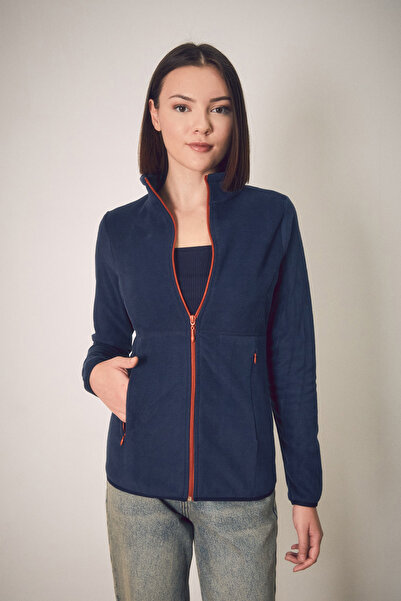 Fulla Moda Basic Zippered Fleece Sweatshirt