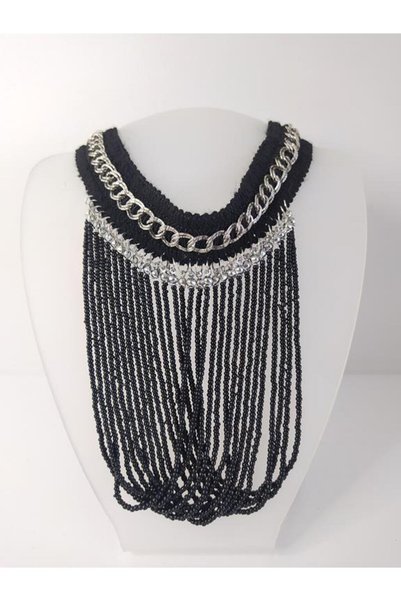 Hd Marketim Kolye Gerdanlık Kadın Choker Bohem Kolyeler El Yapımı Uzun Püskül...