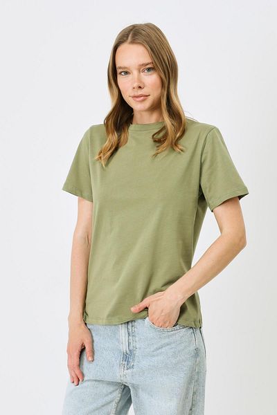 C&City 2 Pack Crew Neck Basic T-Shirt - 960 Καφέ/Χακί