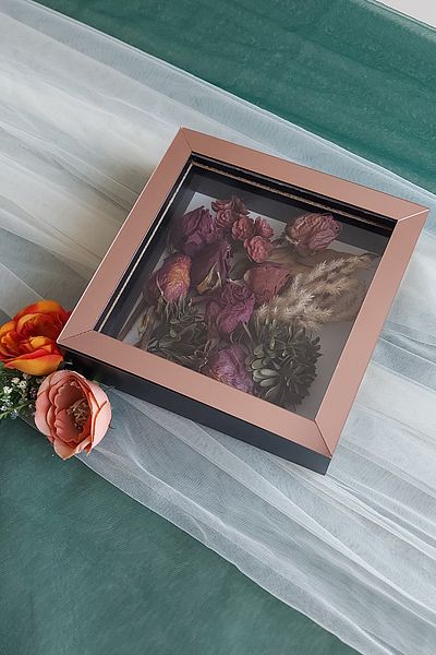 Verda Çerçeve 20x20x5 cm New Fashion Flower Pattern Memory Frame