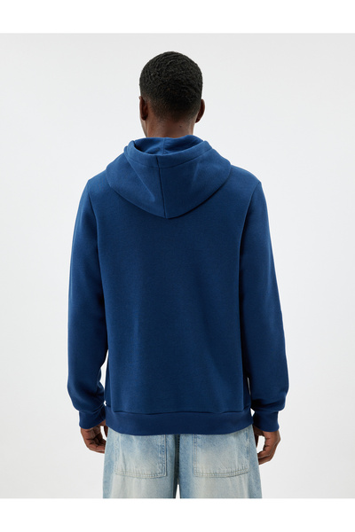 Koton Raised Cotton Basic Hooded Sweatshirt