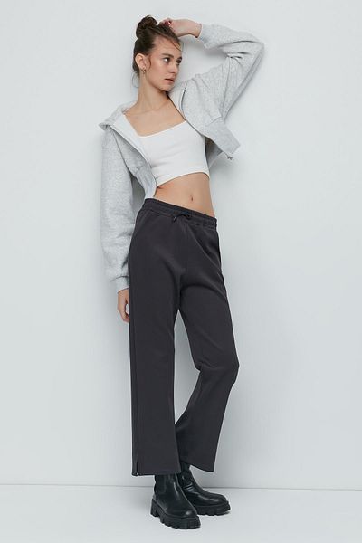 C&City Smoked 843 Model Slit Flare Leg Sweatpants