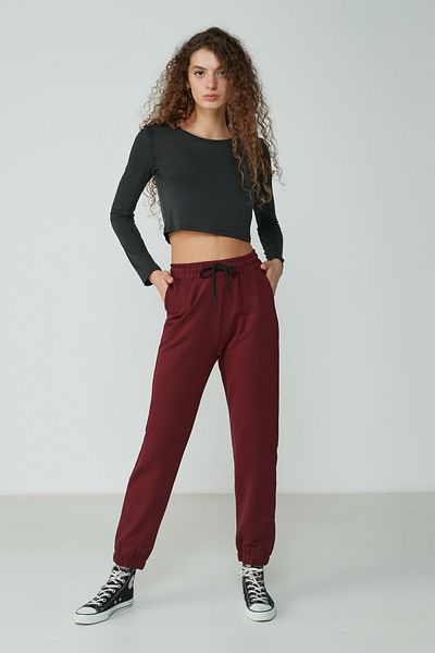 C&City Basic Jogger Sweatpants 734 Claret Red