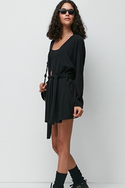 C&City Κοτλέ Σετ Φόρεμα - Μαύρο Σετ 3 9136