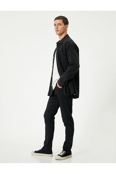 Koton Τζιν με κουμπιά Standard Waist Slim Fit - Brad Jean