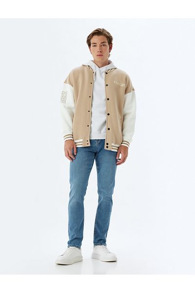 Koton Slim-Fit-Jeans mit geknöpfter Tasche, Standard-Taille – Brad Jean