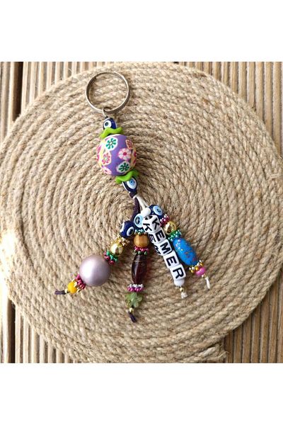 Hd Marketim Keychain Evil Eye Evil Eye Repellent Ring Evil Eye Beaded Car Bag Wallet Ornament
