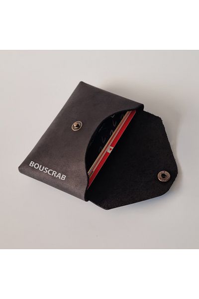 bouscrab Genuine Leather Card Holder Coin Purse