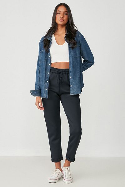 C&City Pantaloni de sport cu două picioare 807 bleumarin