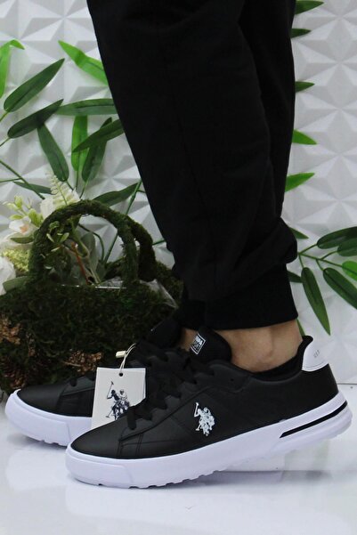 U.S. Polo Assn. Us Polo Assn. Mango - Black and White Lightweight Sneakers Men's Comfortable Shoes