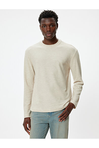 Koton Базовий пуловер з бавовняної суміші з довгими рукавами