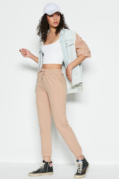 C&City Pantaloni de sport Jogger Basic 734 Maro Lăptos