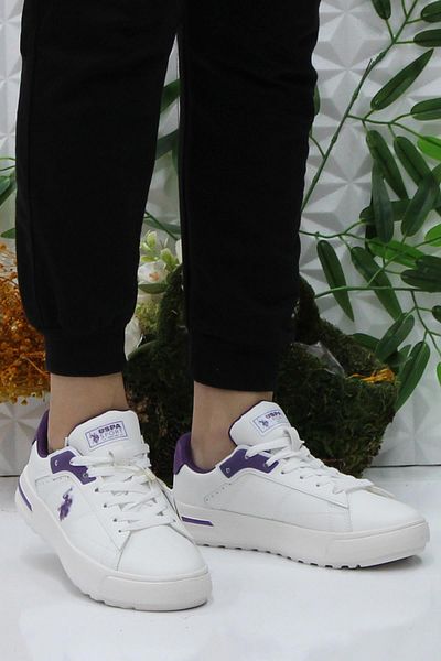 U.S. Polo Assn. BAZA. Polo Assn. Mango Wmn - Pantofi pantofi alb violet