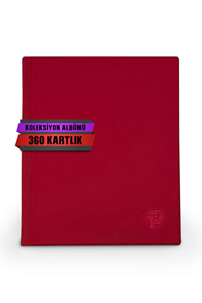 Pokscard CUSTOM RED CARD ALBUM 360 CARD HOLDER (POKEMON - FOOTBALLER - PANINI...