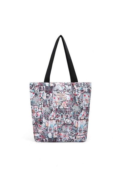 SMART BAGS Geantă de umăr damă cu model graffiti - Smb Pr-3226