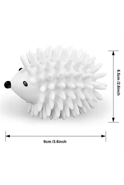 defnecollection 2-Piece Hedgehog Model Feather Collector Anti-Wrinkle Laundry Drying Ball