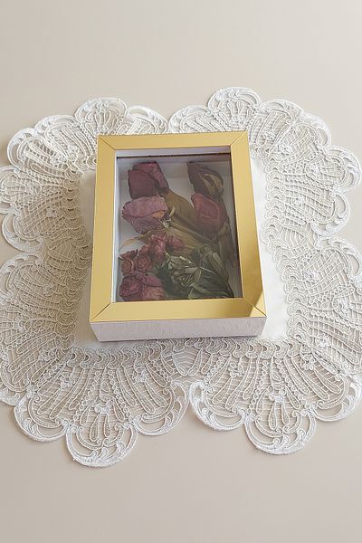 Verda Çerçeve 15x20x5 cm Cadru de memorie New Fashion Flower - Cutie cu trandafiri adânci