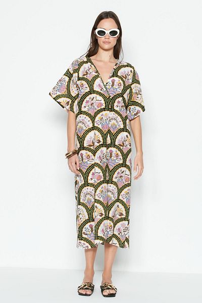 C&City Pareo-Strandkleid 22328 Mehrfarbig