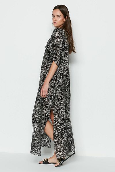 C&City Pareo Strandkleid in Übergröße 22330 Leopard