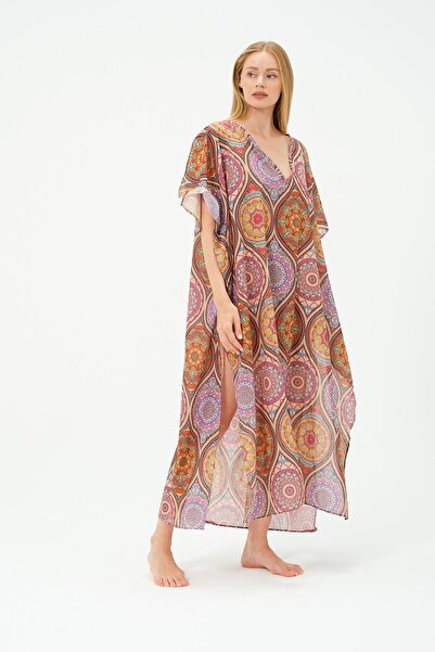 C&City Πορτοκαλί Plus Size Pareo Beach Dress - 22330