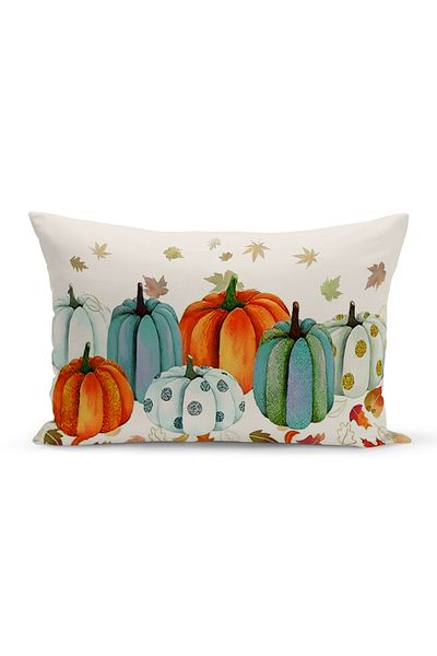 Bertille Home Autumn Series 30X50 cm Double Side Digital Printed Throw Pillow Cover (Halloween Autumn)