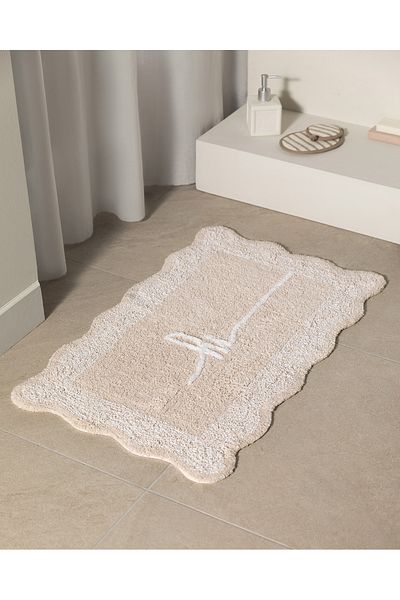 Madame Coco Beige Gordes Bath Mat - 50X80 cm