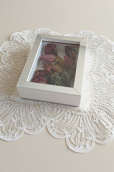 Verda Çerçeve 15x20x5 cm Cadru de memorie New Fashion Flower - Cutie cu trandafiri adânci