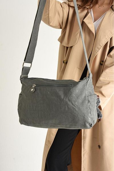Baginn Geantă de damă cu curea încrucișată ușoară cu buzunare multiple, țesătură clinker, geantă de umăr, 30*20 cm, țesătură hidrofugă