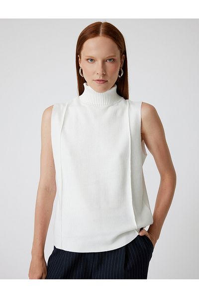 Koton Basic ärmelloser Rollkragenpullover