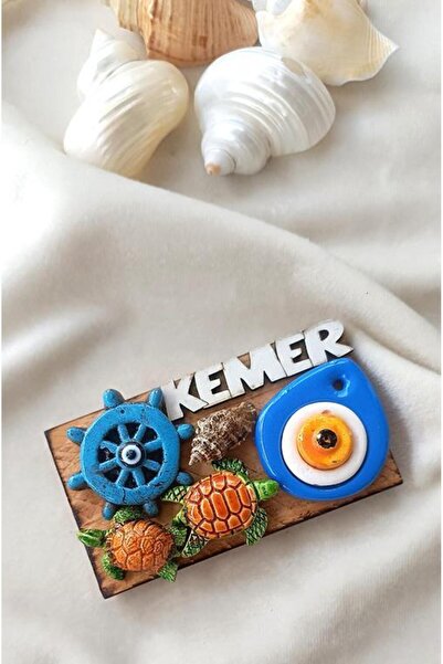 Hd Marketim Kemer Yazılı Nazar Çapa Kaplumbağa Deniz Kabuğu Ahşap Mıknatıslı ...