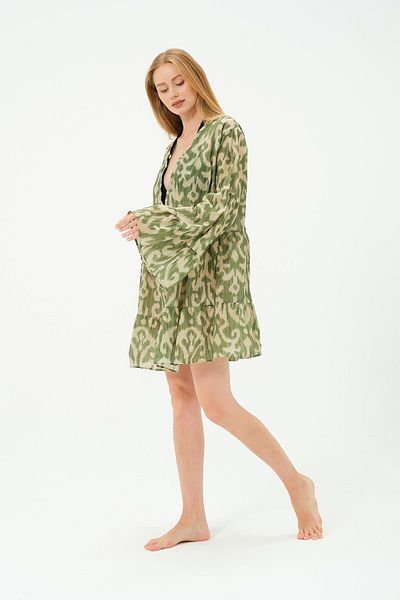 C&City Green Yellow Pareo Beach Dress - 22329
