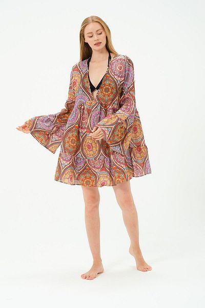 C&City Orange Pareo Beach Dress - 22329