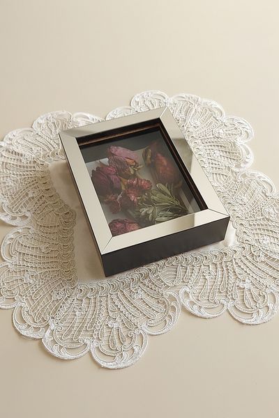 Verda Çerçeve إطار ذاكرة زهور عصري جديد مقاس 15x20x5 سم - صندوق وردي عميق