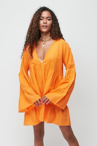 C&City Pareo Strandkleid 22329 Orange Neon