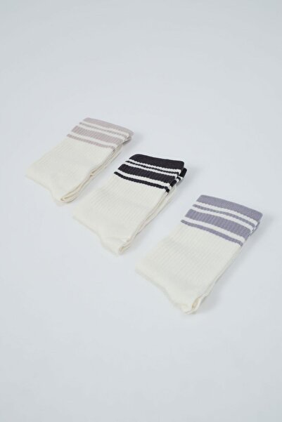 C&City 3 db csíkos hosszú zokni készlet hegyi használatra